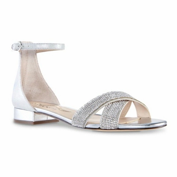 Nina Shoes - Nina Skylark Bling Sandal True Silver Size 9.5